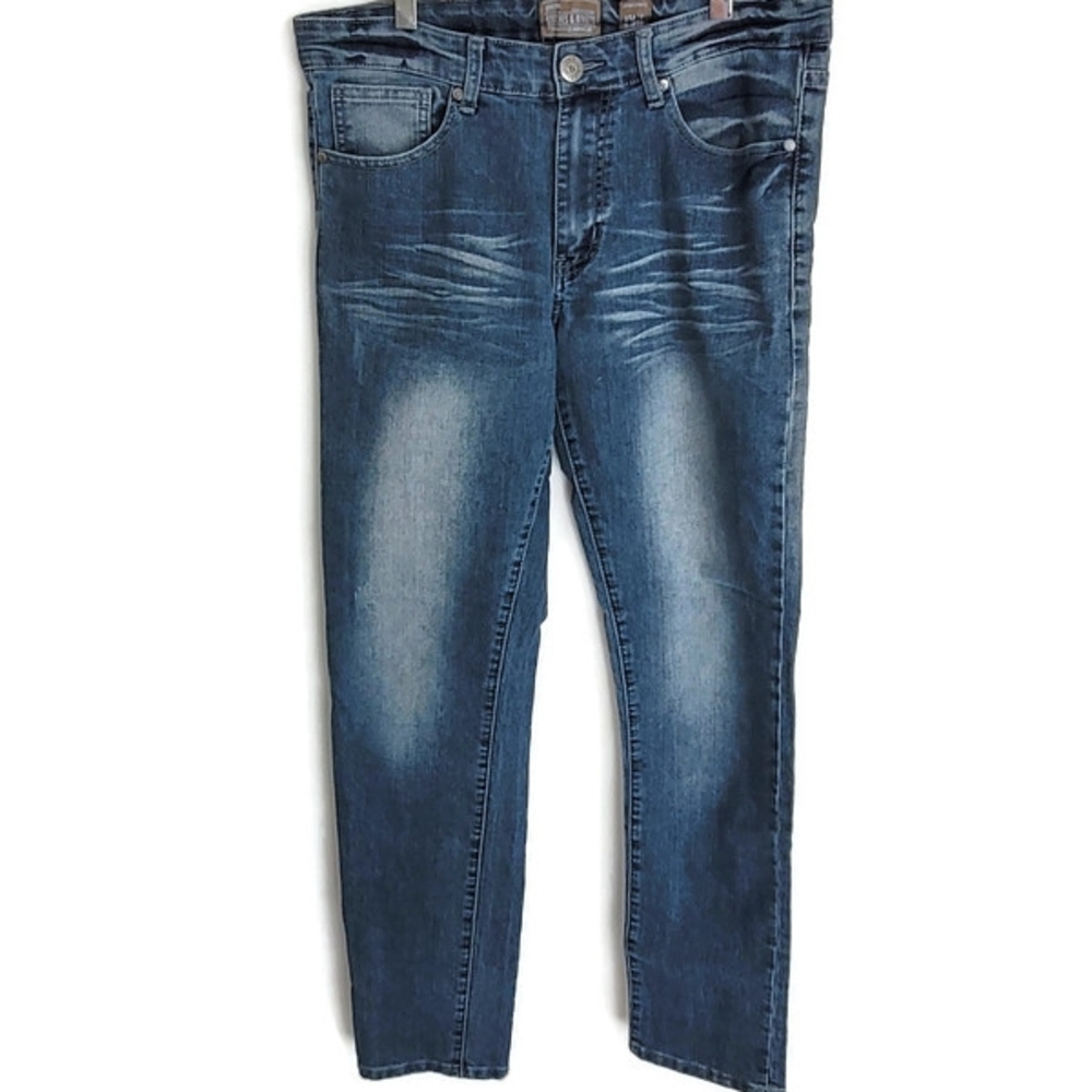 Womens Stitches & Rivets Blue Denim Jeans Slim Fit
